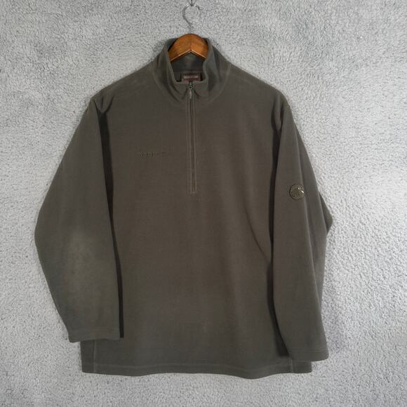 Mammut 1/4 Zip Long Sleeve Fleece Green Tecnopile Men’s Size XL - Picture 1 of 10
